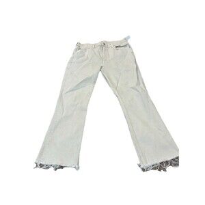 Citizens of Humanity Isola Cropped Boot Jean Womens 30 Almondette Raw Fray Ankle